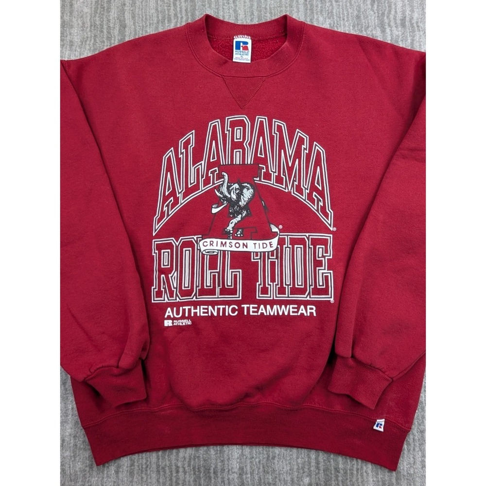 Vintage Alabama Crimson Tide Sweatshirt Mens XL Russell USA Made 90s Retro Red